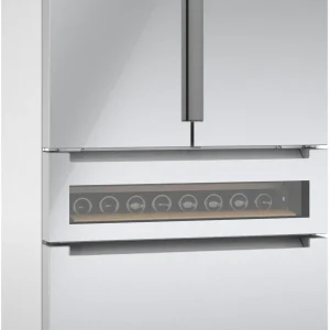 800 Series French Door Bottom Mount Refrigerator, Glass door 36'' Stainless Steel