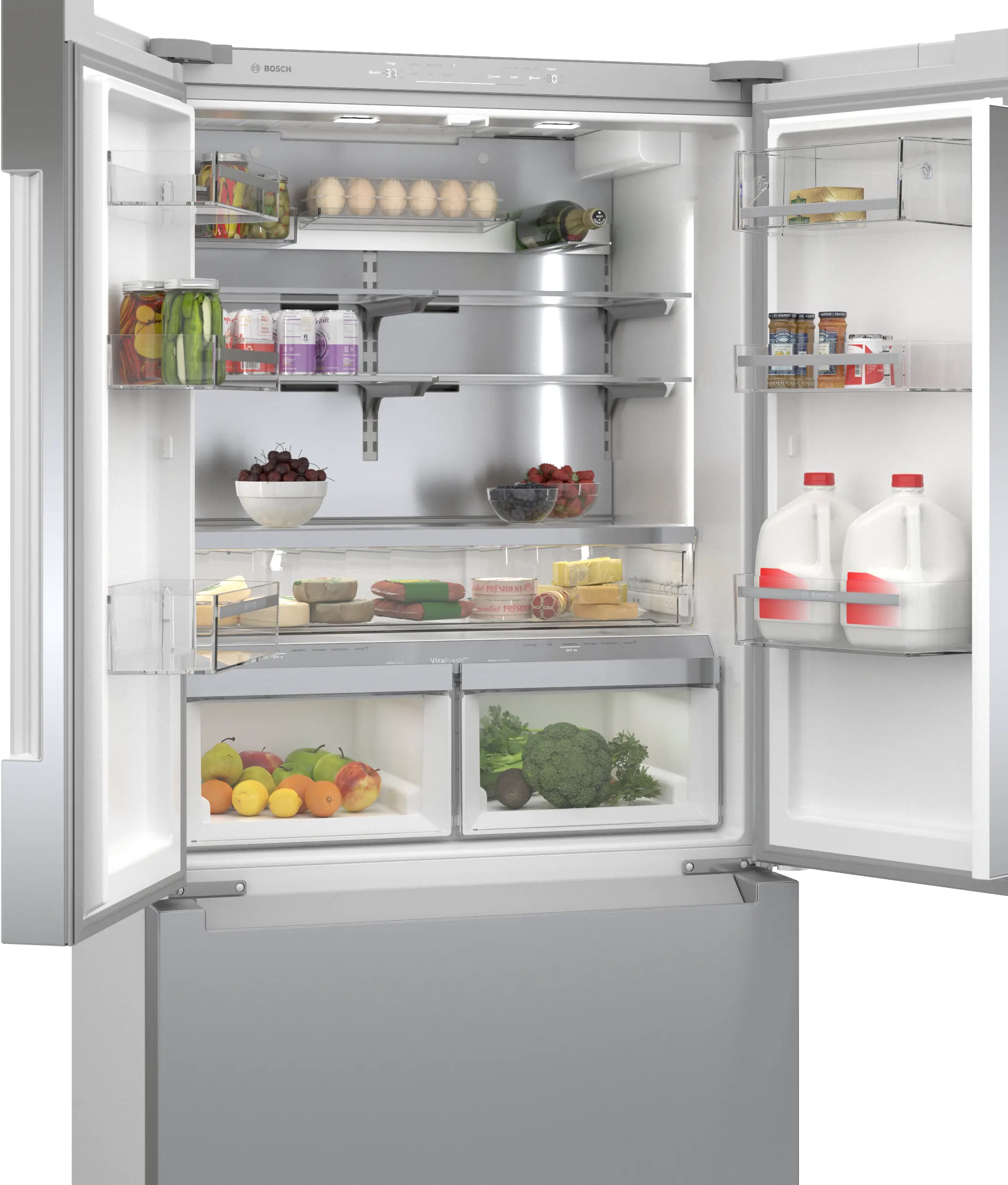 800 Series French Door Bottom Mount Refrigerator 36'' Stainless Steel - Image 3