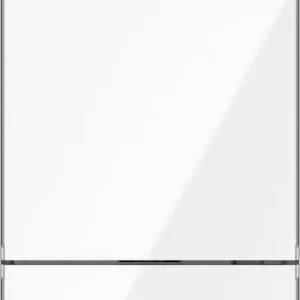 800 Series Free-standing fridge-freezer with freezer at bottom, glass door 24'' White, Total No Frost