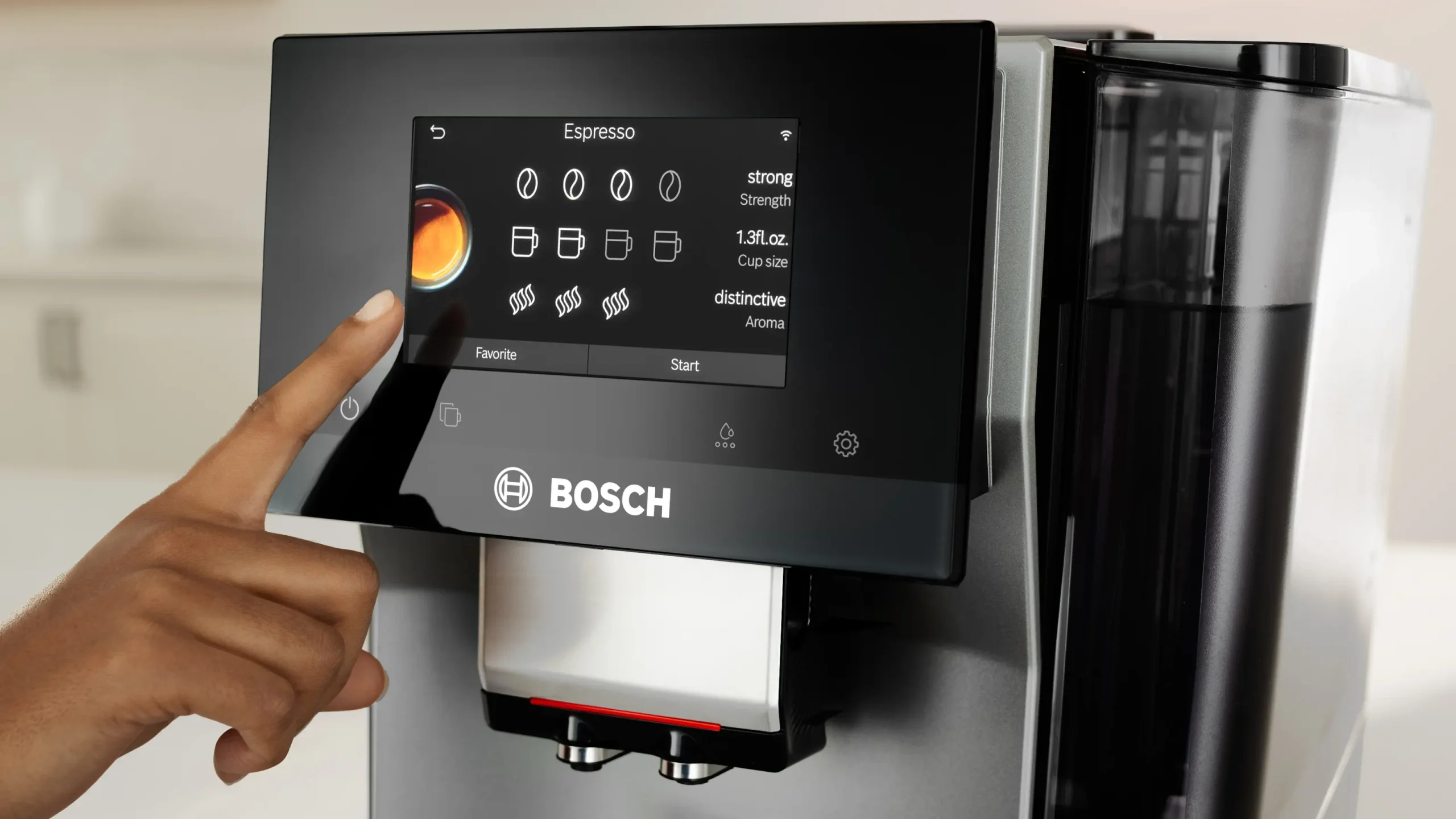 800 Series Fully Automatic Espresso Machine VeroCafe Piano Black, Removable Water Tank - Image 4