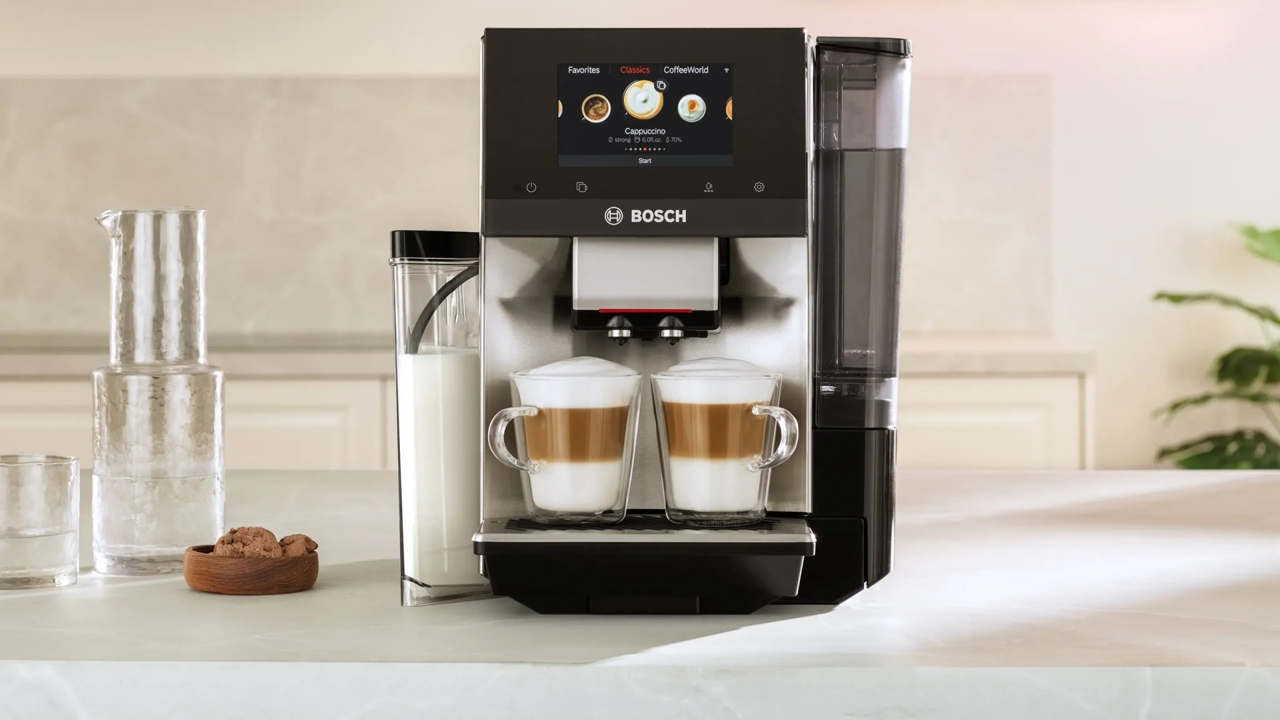 800 Series Fully Automatic Espresso Machine VeroCafe Silver, Removable Water Tank - Image 2