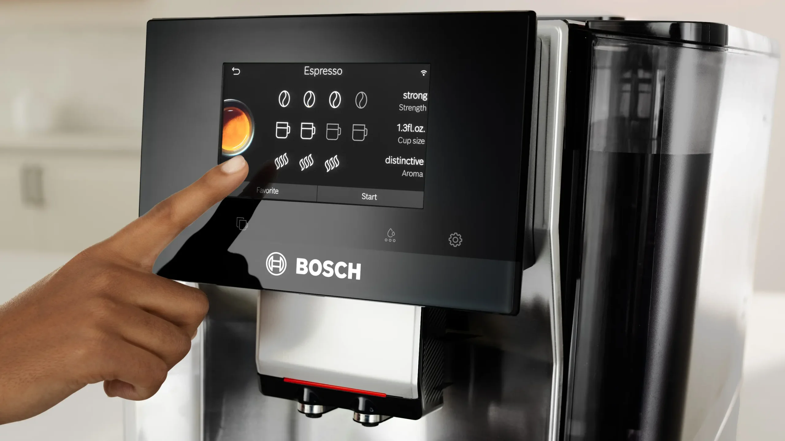 800 Series Fully Automatic Espresso Machine VeroCafe Silver, Removable Water Tank - Image 3