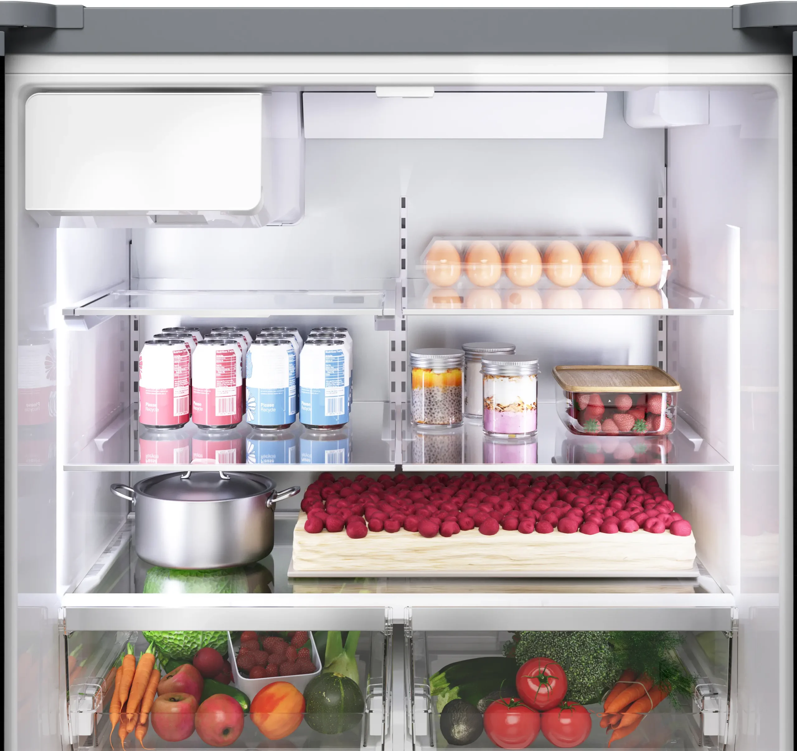 500 Series French Door Bottom Mount Refrigerator 36'' Black Stainless Steel - Image 5