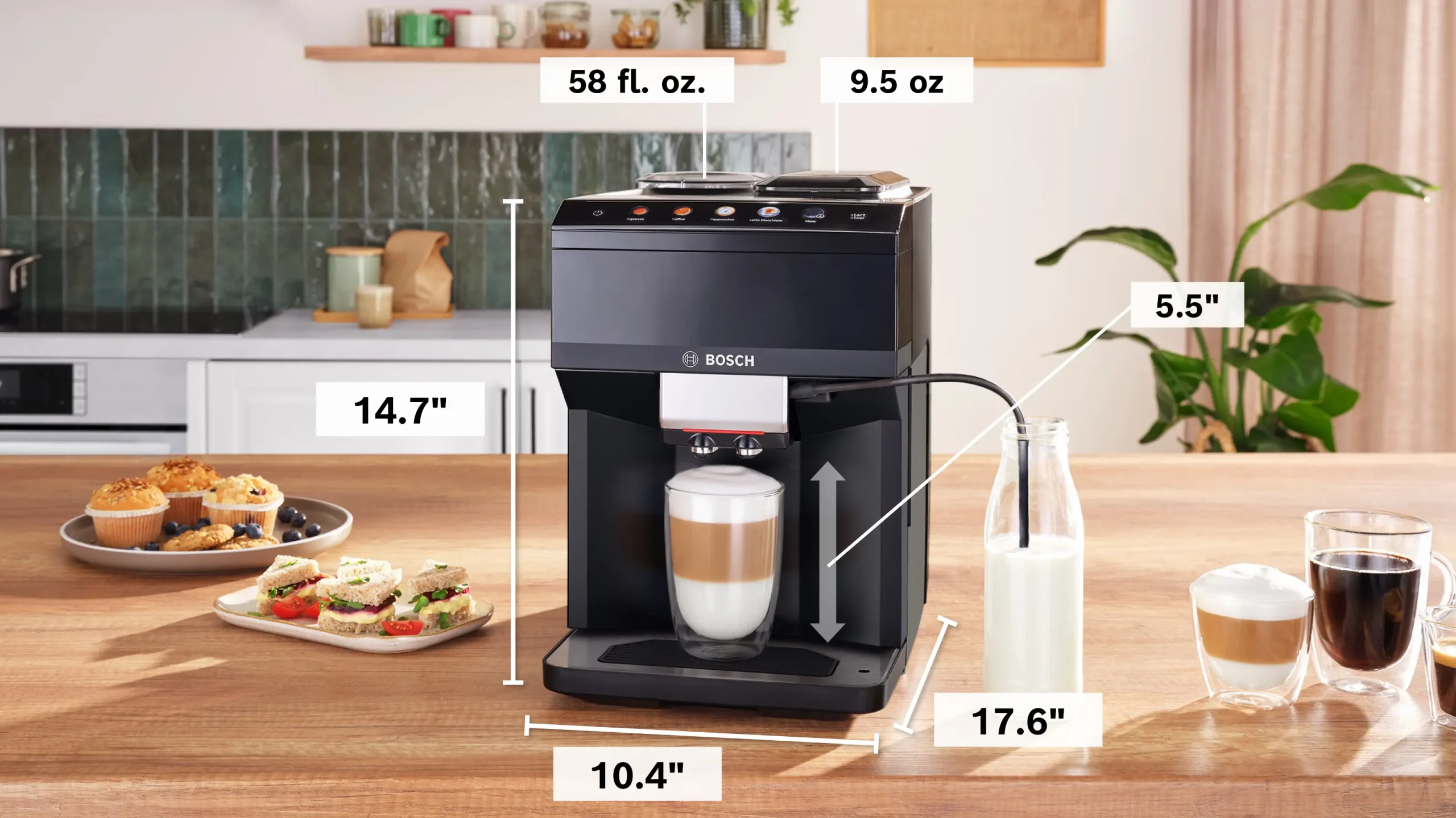 500 Series Fully Automatic Espresso Machine 500 Series VeroCafe Piano Black, Removable Water Tank - Image 6